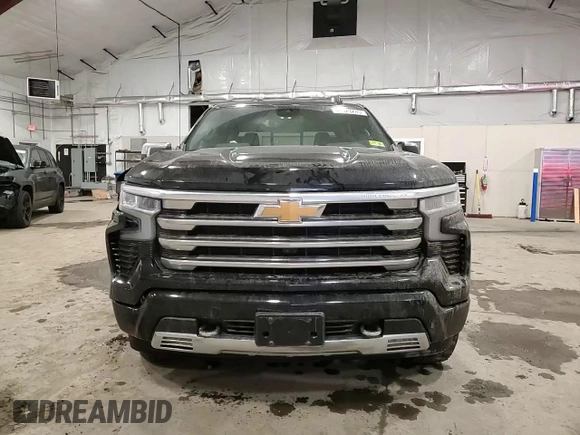 2024 Chevrolet Silverado 1500 High Country with VIN 1GCUDJEL1RZ168530, listed as a Copart auction lot 47523285 with 12,263 mi miles and Salvage Title. Bid and sale history available at DreamBid. Image 10.