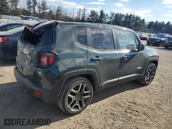 2021 Jeep Renegade Sport with VIN ZACNJCAB8MPM32790, listed as a Copart auction lot 46588925 with 52,146 mi miles and Salvage title. Bid and sale history available at DreamBid. Image 3.