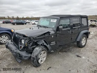 2016 Jeep Wrangler Unlimited Sport with VIN 1C4BJWDG7GL285921, listed as a Copart auction lot 79236374 with 54,750 mi miles and Salvage Title. Bid and sale history available at carsss.com. Image 1.