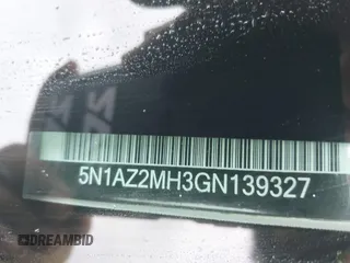 2016 Nissan Murano SL z VIN 5N1AZ2MH3GN139327, wystawiony jako IAAI lot #41908885 z przebiegiem 99 508 mil mil oraz . Historia ofert i sprzedaży dostępna na DreamBid. Obrazek 9.