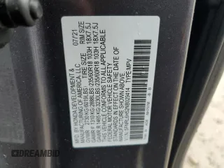 2022 Honda Odyssey EX with VIN 5FNRL6H52NB029414, listed as a Copart auction lot 55947155 with 53,954 mi miles and Salvage title. Bid and sale history available at DreamBid. Image 13.