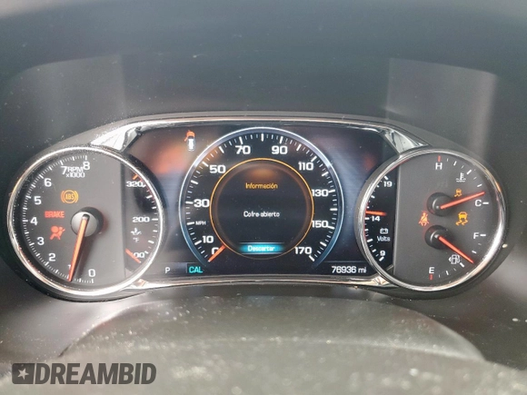 2018 GMC Acadia Denali with VIN 1GKKNPLS1JZ132069, listed as a Copart auction lot 55849365 with 76,936 mi miles and Salvage title. Bid and sale history available at DreamBid. Image 9.