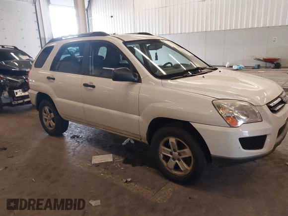 2009 Kia Sportage LX with VIN KNDJE723497563630, listed as a IAAI auction lot 41911423 with 213,040 mi miles. Bid and sale history available at carsss.com. Image 1.