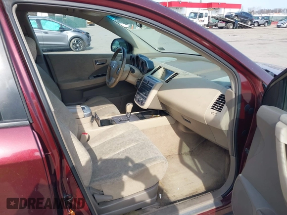 2007 Nissan Murano S with VIN JN8AZ08W67W600245, listed as a IAAI auction lot 41804161 with 144,554 mi miles and . Bid and sale history available at DreamBid. Image 5.