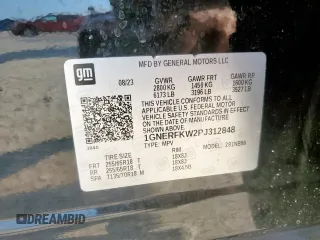 2023 Chevrolet Traverse LS with VIN 1GNERFKW2PJ312848, listed as a Copart auction lot 60497505 with 52,104 mi miles and Salvage title. Bid and sale history available at DreamBid. Image 13.