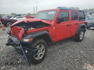 2020 Jeep Wrangler Unlimited Sport S z VIN 1C4HJXDN5LW172959, wystawiony jako Copart lot #57532145 z przebiegiem 63 243 mil mil oraz Szkoda całkowita • Salvage title. Historia ofert i sprzedaży dostępna na DreamBid. Obrazek 1.