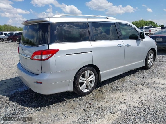 2012 Nissan Quest SL with VIN JN8AE2KP8C9050791, listed as a IAAI auction lot 42009295 with 172,366 mi miles. Bid and sale history available at carsss.com. Image 4.
