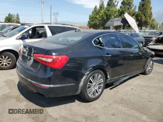 2014 Kia Cadenza Premium with VIN KNALN4D79E5129357, listed as a Copart auction lot 63249684 with 96,664 mi miles and Salvage Title. Bid and sale history available at carsss.com. Image 3.