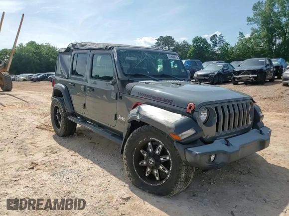 2019 Jeep Wrangler Unlimited Sport S with VIN 1C4HJXDG7KW603821, listed as a Copart auction lot 55846875 with 37,711 mi miles and Salvage title. Bid and sale history available at DreamBid. Image 14.
