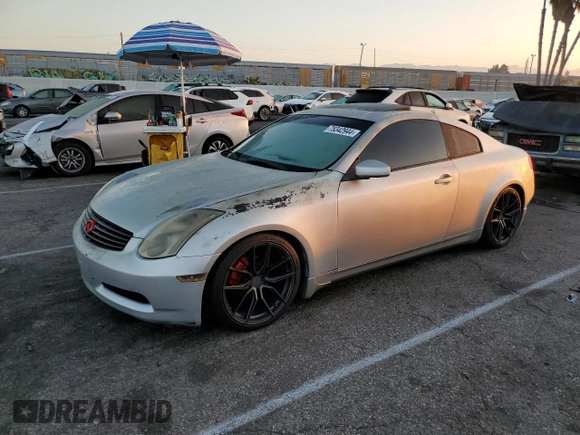 2004 Infiniti G35 Coupe w/Leather with VIN JNKCV54E04M817614, listed as a Copart auction lot 75342944 with 135,164 mi miles and Clean Title. Bid and sale history available at carsss.com. Image 1.
