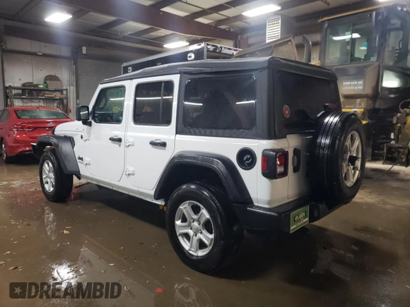 2022 Jeep Wrangler Unlimited Sport S with VIN 1C4HJXDG4NW180085, listed as a Copart auction lot 87685325 with 53,586 mi miles and Salvage Title. Bid and sale history available at DreamBid. Image 2.