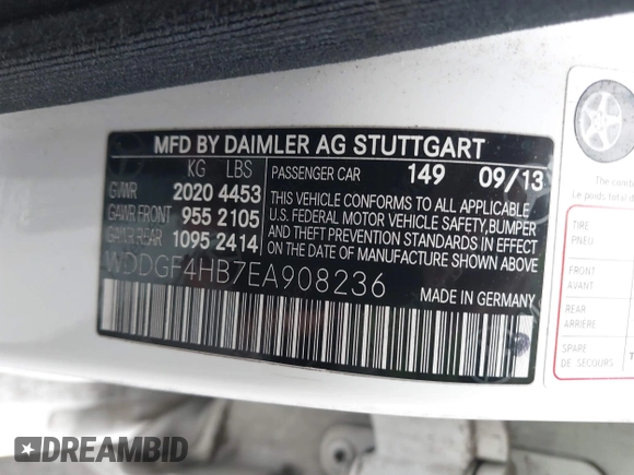 2014 Mercedes-Benz C 250 Sport with VIN WDDGF4HB7EA908236, listed as a IAAI auction lot 42379526 with 133,796 mi miles and . Bid and sale history available at DreamBid. Image 9.