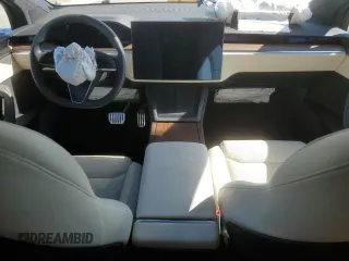 2023 Tesla Model X with VIN 7SAXCDE52PF378496, listed as a Copart auction lot 49455825 with Not Provided miles and Salvage Title. Bid and sale history available at DreamBid. Image 8.