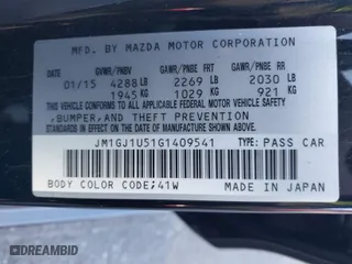 2016 Mazda Mazda6 i Sport with VIN JM1GJ1U51G1409541, listed as a IAAI auction lot 40710446 with 1 mi miles. Bid and sale history available at carsss.com. Image 9.