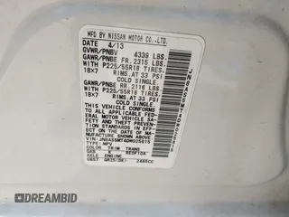 2013 Nissan Rogue S with VIN JN8AS5MT4DW025815, listed as a IAAI auction lot 41847352 with 108,520 mi miles and . Bid and sale history available at DreamBid. Image 9.