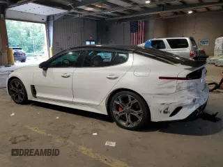 2021 Kia Stinger GT1 with VIN KNAE45LC6M6096214, listed as a Copart auction lot 64256044 with 27,625 mi miles and Salvage Title. Bid and sale history available at DreamBid. Image 2.
