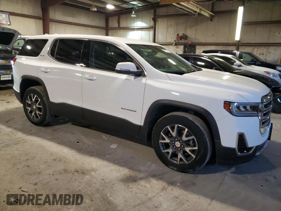 2021 GMC Acadia SLE with VIN 1GKKNKLA2MZ180842, listed as a Copart auction lot 46275615 with 26,701 mi miles and Salvage Title. Bid and sale history available at DreamBid. Image 4.
