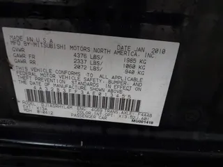 2010 Mitsubishi Galant ES with VIN 4A32B3FF3AE013455, listed as a IAAI auction lot 41161729 with 152,503 mi miles. Bid and sale history available at carsss.com. Image 9.