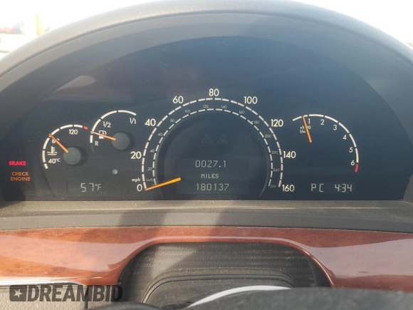 2006 Mercedes-Benz S 430 with VIN WDBNG83J96A466080, listed as a Copart auction lot 43235265 with 180,137 mi miles and Clean Title. Bid and sale history available at carsss.com. Image 9.