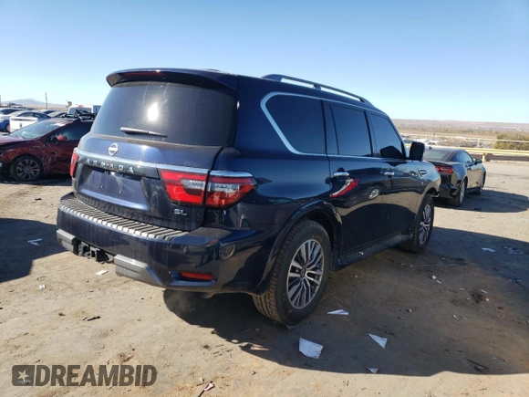 2022 Nissan Armada SL with VIN JN8AY2BB3N9814156, listed as a Copart auction lot 79773334 with 62,860 mi miles and Salvage Title. Bid and sale history available at carsss.com. Image 3.