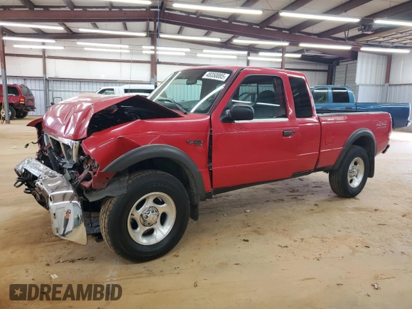 2000 Ford Ranger XLT with VIN 1FTZR15X5YPB92608, listed as a Copart auction lot 48350085 with 153,941 mi miles and Salvage Title. Bid and sale history available at carsss.com. Image 1.
