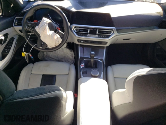 2021 BMW M3 with VIN WBS53AY01MFK81180, listed as a Copart auction lot 72774513 with 16,749 mi miles and Salvage Title. Bid and sale history available at carsss.com. Image 8.