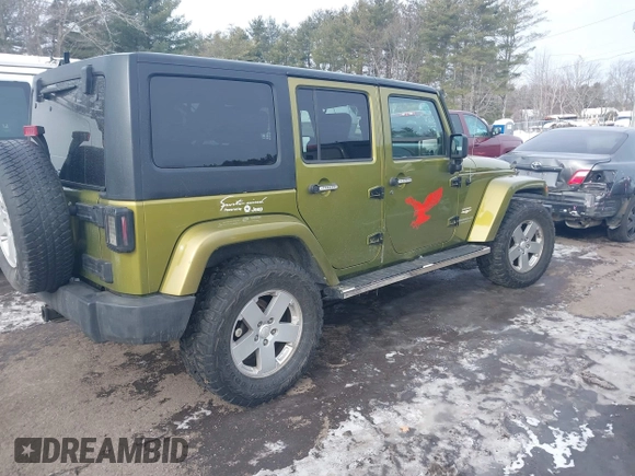 2007 Jeep Wrangler Unlimited Sahara z VIN 1J4GA59137L147257, wystawiony jako IAAI lot #41565673 z przebiegiem 187 982 mil mil oraz . Historia ofert i sprzedaży dostępna na DreamBid. Obrazek 4.