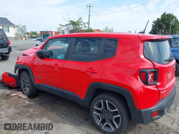 2020 Jeep Renegade Jeepster with VIN ZACNJBAB7LPL75071, listed as a IAAI auction lot 42017529 with 42,477 mi miles and . Bid and sale history available at carsss.com. Image 3.