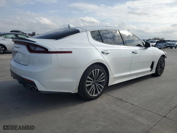 2018 Kia Stinger Premium with VIN KNAE25LA0J6041273, listed as a Copart auction lot 85216114 with 24,560 mi miles and Salvage Title. Bid and sale history available at carsss.com. Image 3.