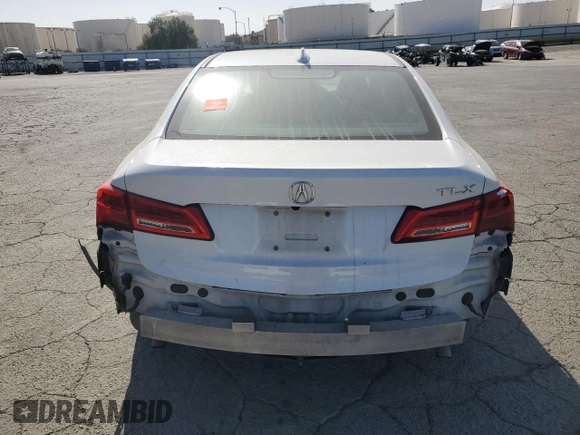2020 Acura TLX w/Technology Pkg with VIN 19UUB1F5XLA017067, listed as a Copart auction lot 53658725 with 56,007 mi miles and Salvage Title. Bid and sale history available at carsss.com. Image 6.