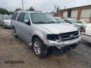 2016 Ford Expedition Max Limited z VIN 1FMJK1KT9GEF43514, wystawiony jako IAAI lot #40465454 z przebiegiem 155 592 mil mil oraz . Historia ofert i sprzedaży dostępna na DreamBid. Obrazek 1.