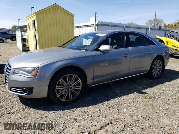 2013 Audi A8 3.0L z VIN WAUAGAFD8DN033639, wystawiony jako Copart lot #50001435 z przebiegiem 192 919 mil mil oraz Szkoda całkowita • Salvage title. Historia ofert i sprzedaży dostępna na DreamBid. Obrazek 1.