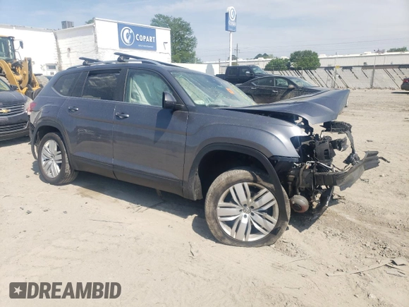 2019 Volkswagen Atlas SE with VIN 1V2UR2CA4KC606652, listed as a Copart auction lot 53994505 with Not provided miles and Salvage title. Bid and sale history available at DreamBid. Image 4.