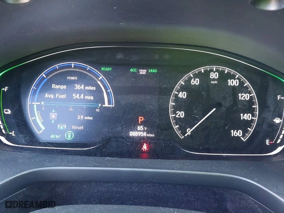 2019 Honda Insight EX with VIN 19XZE4F51KE033845, listed as a IAAI auction lot 41160819 with 88,954 mi miles. Bid and sale history available at carsss.com. Image 7.