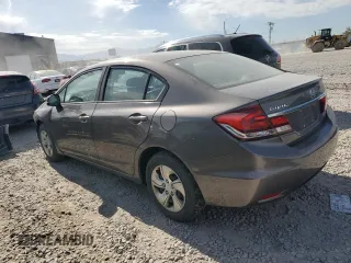 2013 Honda Civic LX with VIN 2HGFB2F57DH582216, listed as a Copart auction lot 61100525 with 165,292 mi miles and Salvage title. Bid and sale history available at DreamBid. Image 2.