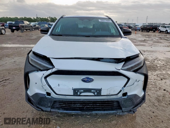 2024 Subaru Solterra Premium z VIN JTMABABA4RA063314, wystawiony jako Copart lot #59511835 z przebiegiem 871 mil mil oraz Szkoda całkowita • Salvage title. Historia ofert i sprzedaży dostępna na DreamBid. Obrazek 5.