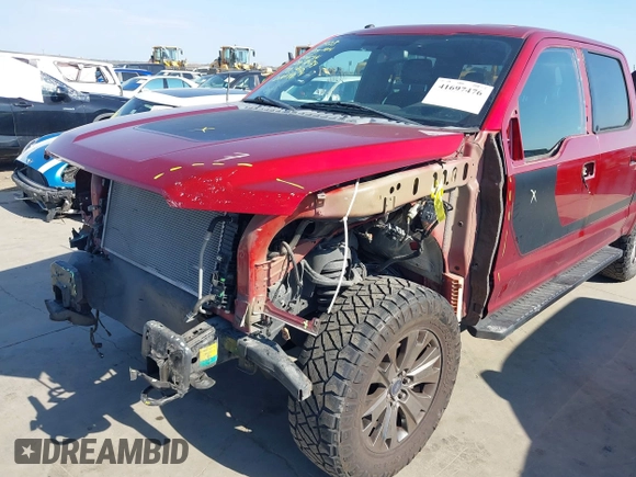 2017 Ford F-150 XL with VIN 1FTEW1EF5HFB09666, listed as a IAAI auction lot 41697476 with 180,676 mi miles. Bid and sale history available at carsss.com. Image 6.