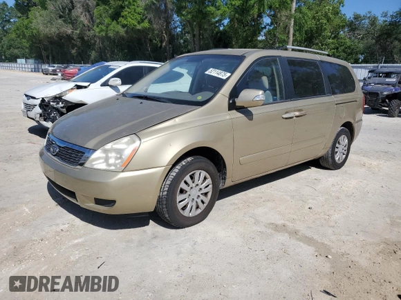 2011 Kia Sedona LX with VIN KNDMG4C7XB6389341, listed as a Copart auction lot 52114875 with 213,916 mi miles and Clean Title. Bid and sale history available at carsss.com. Image 1.