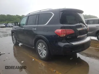 2017 Infiniti QX80 with VIN JN8AZ2NF7H9642908, listed as a Copart auction lot 60019395 with 154,923 mi miles and Salvage title. Bid and sale history available at DreamBid. Image 2.