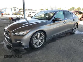 2020 Infiniti Q50 Luxe with VIN JN1EV7AP9LM203562, listed as a Copart auction lot 57536415 with 48,790 mi miles and Salvage title. Bid and sale history available at DreamBid. Image 1.