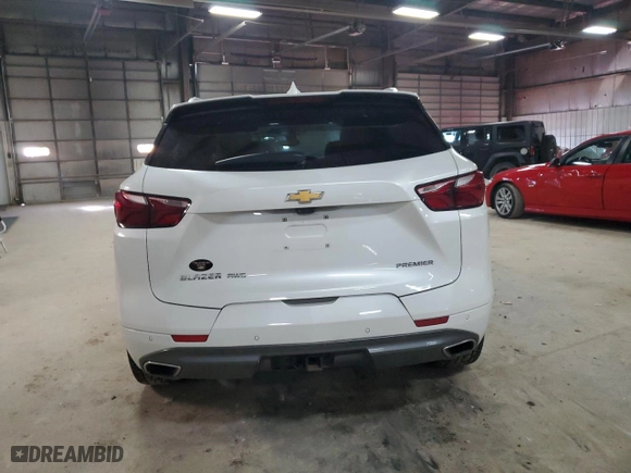 2020 Chevrolet Blazer Premier with VIN 3GNKBLRS5LS543602, listed as a Copart auction lot 79657344 with 63,197 mi miles and Salvage Title. Bid and sale history available at carsss.com. Image 6.