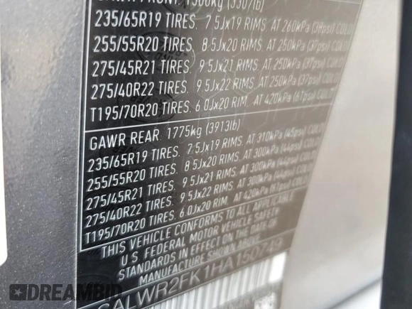 2017 Land Rover Range Rover Sport HSE with VIN SALWR2FK1HA150749, listed as a Copart auction lot 85597724 with 67,426 mi miles and Salvage Title. Bid and sale history available at carsss.com. Image 13.
