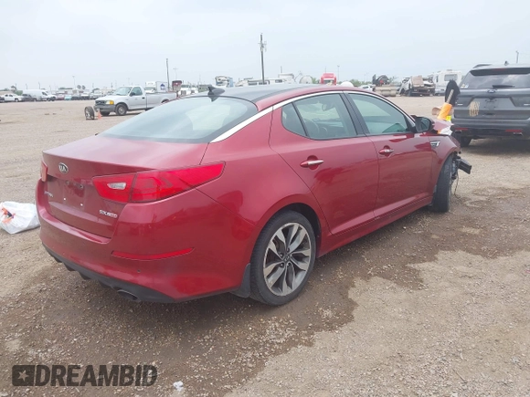 2015 Kia Optima SX Turbo with VIN 5XXGR4A65FG495401, listed as a IAAI auction lot 42287029 with 99,675 mi miles and . Bid and sale history available at DreamBid. Image 4.