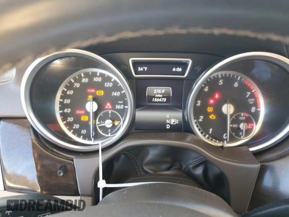 2016 Mercedes-Benz GL with VIN 4JGDF6EE2GA641769, listed as a Copart auction lot 81859134 with 156,473 mi miles and Salvage Title. Bid and sale history available at carsss.com. Image 9.