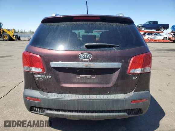 2013 Kia Sorento EX with VIN 5XYKU3A60DG343229, listed as a Copart auction lot 52210945 with 193,362 mi miles and Salvage Title. Bid and sale history available at carsss.com. Image 6.