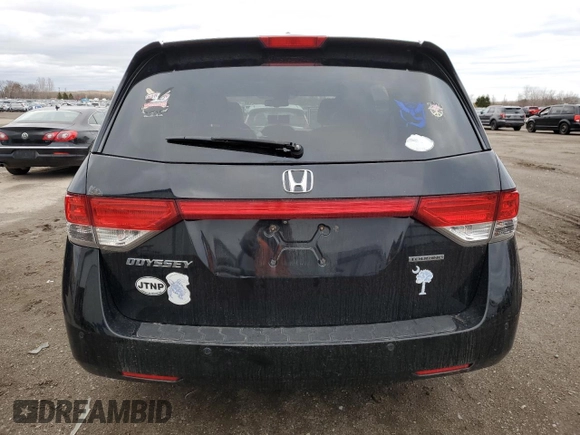 2015 Honda Odyssey Touring Elite with VIN 5FNRL5H91FB504095, listed as a Copart auction lot 53868125 with 176,272 mi miles and Salvage Title. Bid and sale history available at DreamBid. Image 6.