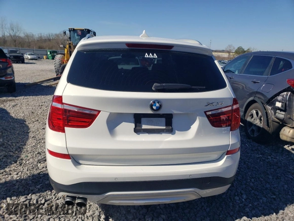 2017 BMW X3 sDrive28i with VIN 5UXWZ7C34H0X41096, listed as a Copart auction lot 45384405 with 74,875 mi miles and Salvage Title. Bid and sale history available at carsss.com. Image 6.