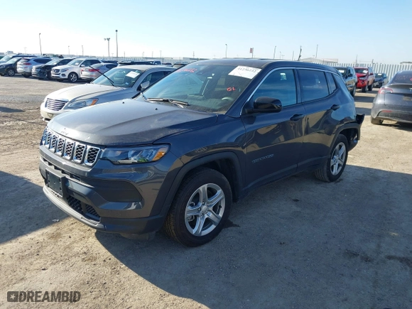 2024 Jeep Compass Sport with VIN 3C4NJDANXRT121722, listed as a IAAI auction lot 41236232 with 8,702 mi miles. Bid and sale history available at carsss.com. Image 17.