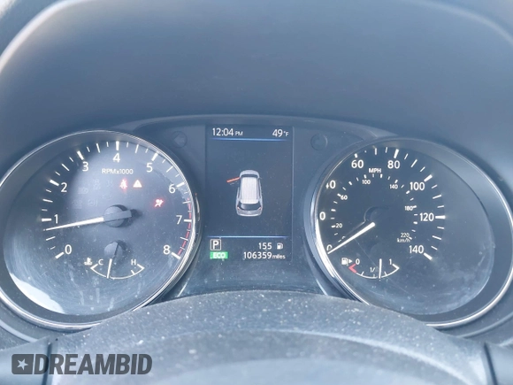 2019 Nissan Rogue SV with VIN KNMAT2MV5KP553265, listed as a IAAI auction lot 41761913 with 106,359 mi miles and . Bid and sale history available at DreamBid. Image 7.