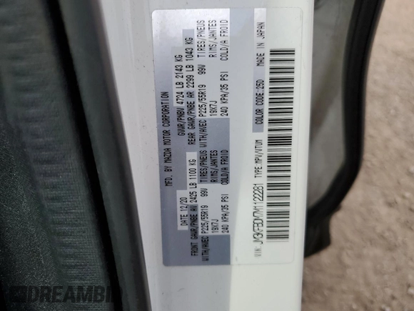 2021 Mazda CX-5 Grand Touring with VIN JM3KFBDM7M1122281, listed as a Copart auction lot 54576485 with 93,008 mi miles and Salvage Title. Bid and sale history available at DreamBid. Image 14.